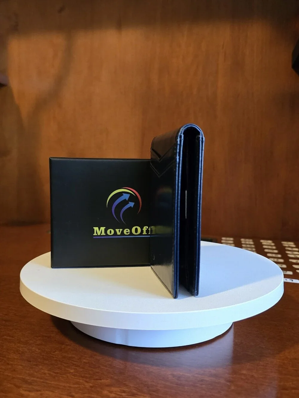 Dark Blue Genuine Leather Wallet | 11 Card Slots | Money Clip | Gift Box